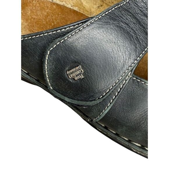 Finn Comfort Women’s 9/40 Stanford Black Leather Mule Sandals Closed Toe Shoes - Picture 4 of 9